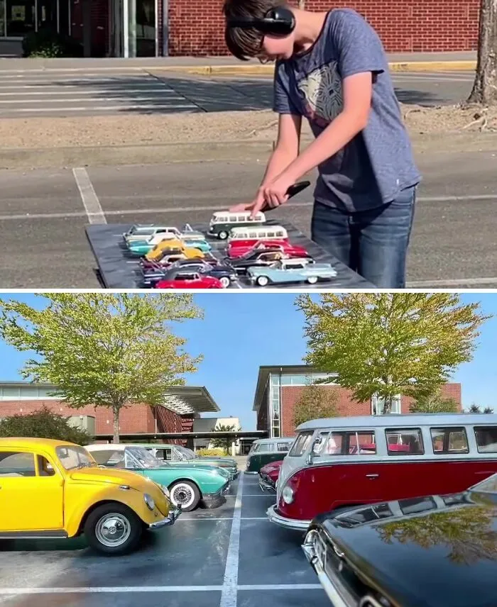 15 Y.O. Photographer Masterfully Uses Forced Perspective To Fool The Eye And Make Toy Cars Look Like Real Autos (30 Pics)