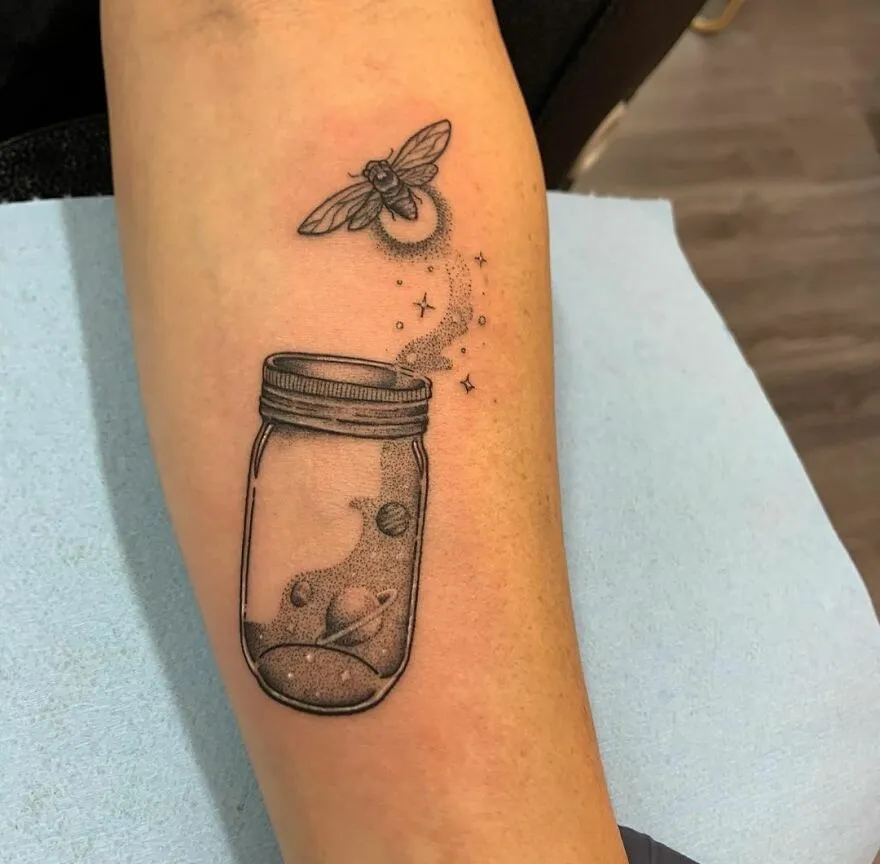 Space Jar Tattoo