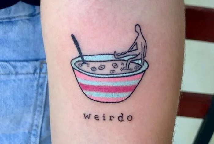 “Weirdo” Lettering Tattoo