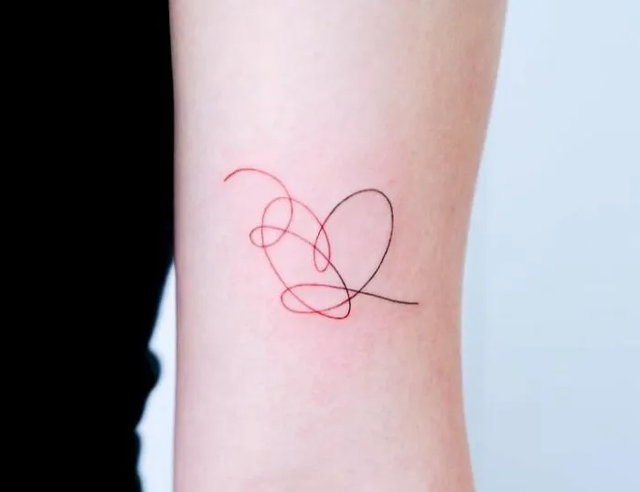 Heart Outline Tattoo Design