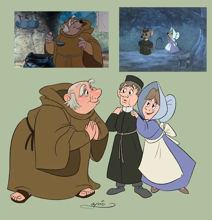 El fraile Tuck, el Ratón Sacristán y la Hermana Ratoncita