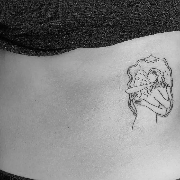 Hug Yourself in a Mirror Tattoo