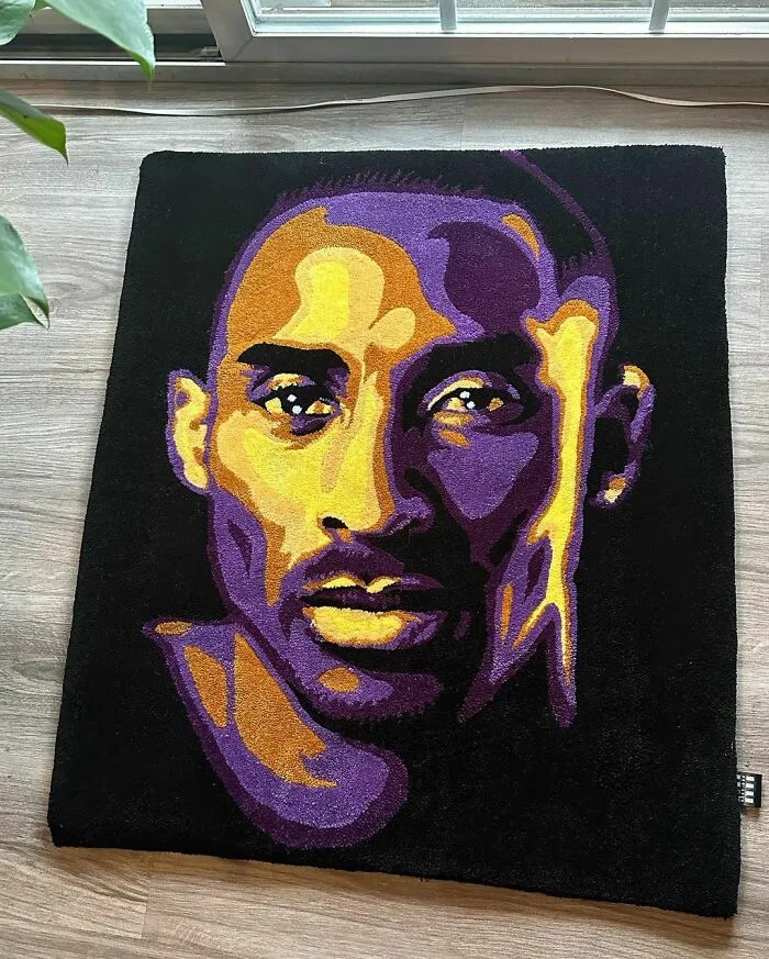 Colorful Kobe Bryant rug