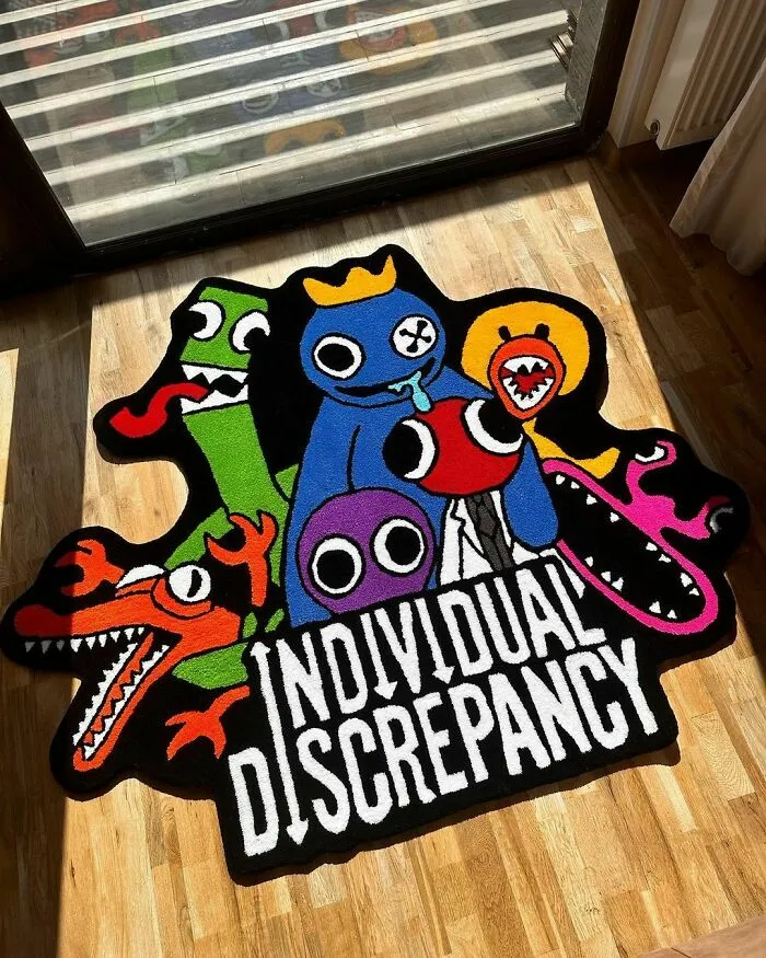 Colorful Rainbow Friends rug