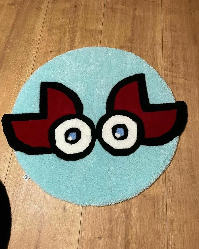 Colorful crab rug