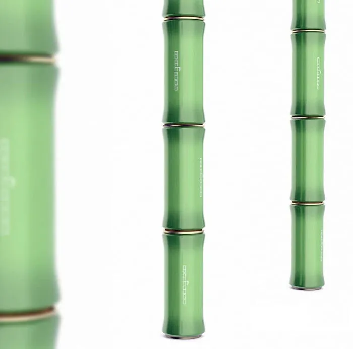 These Are Cans Designed To Look And Stack In A Way To Resemble Bamboo. The Design Is Originally By Marcel Sheishenov