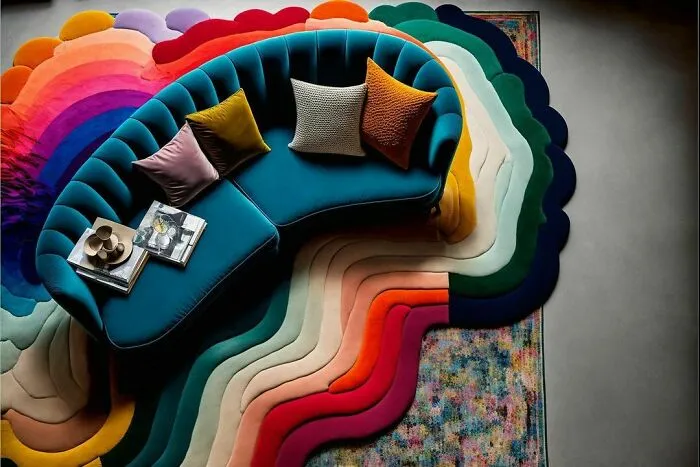 Rainbow Cloud Rug