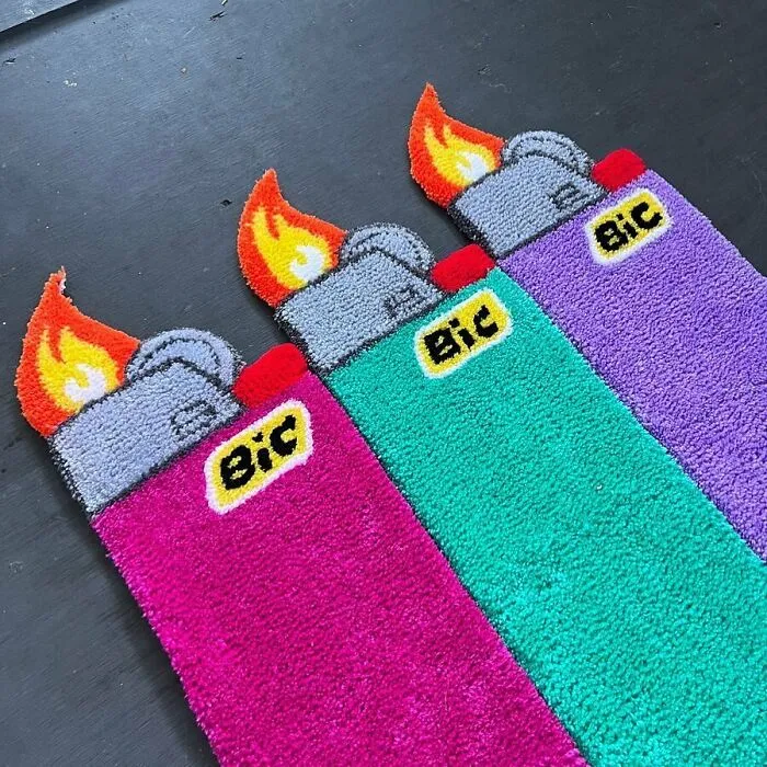 Bic lighter rugs