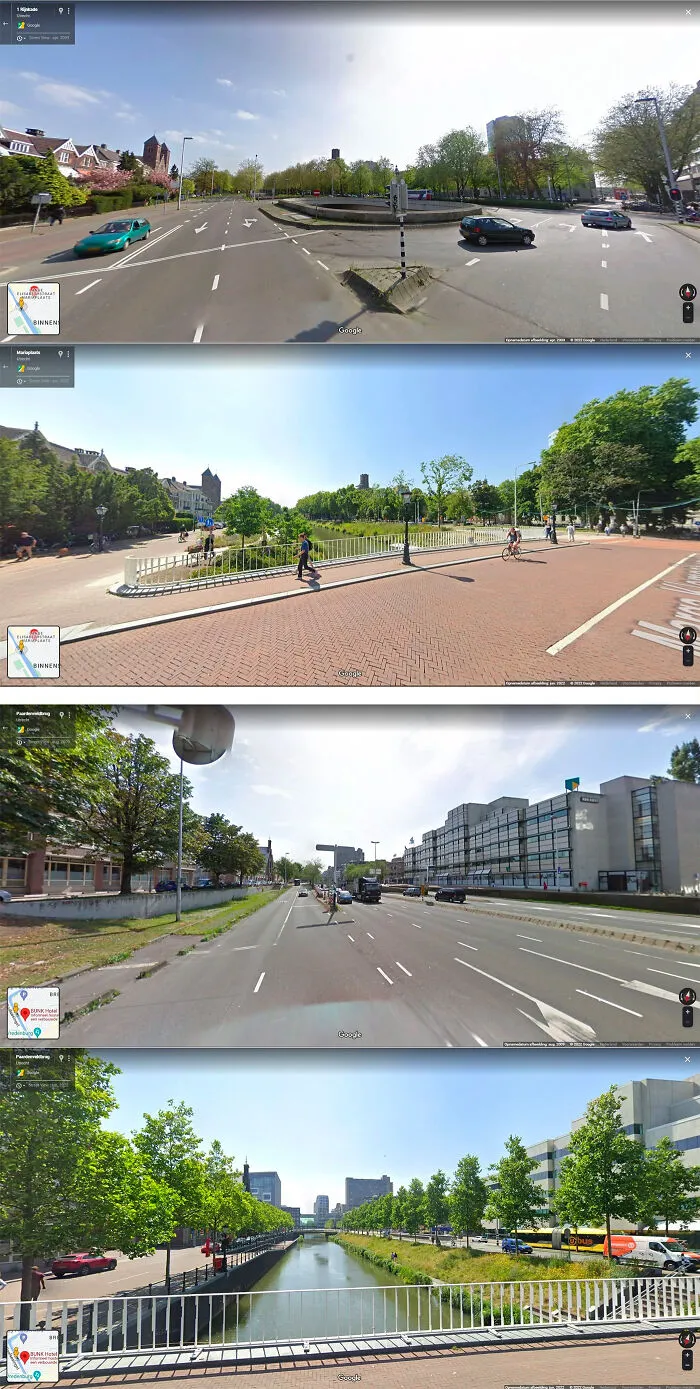 Utrecht, The Netherlands: 50 Years Ago, This Canal Was Filled And Converted Into A Highway. Now It Has Finally Been Transformed Back, With Space For Cyclists And Nature As Well