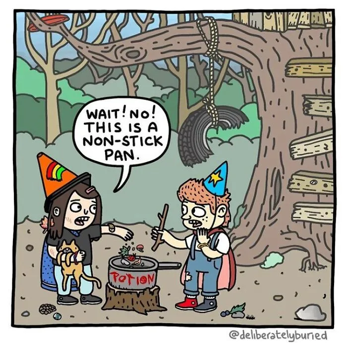 50 Funny Comics For Those With A Darker Sense Of Humor By “Deliberately Buried Comics” (New Pics)