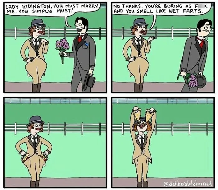 50 Funny Comics For Those With A Darker Sense Of Humor By “Deliberately Buried Comics” (New Pics)