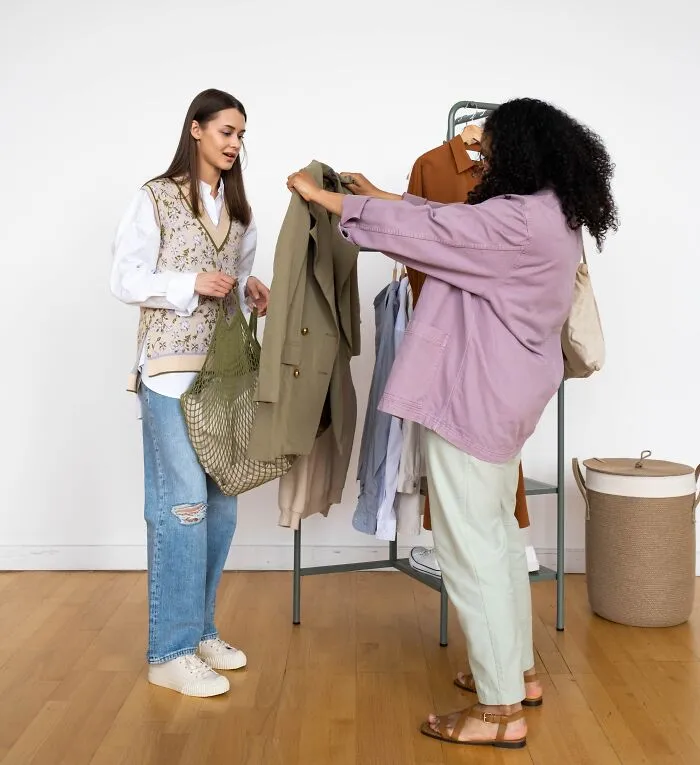 Women Picking Clothes 