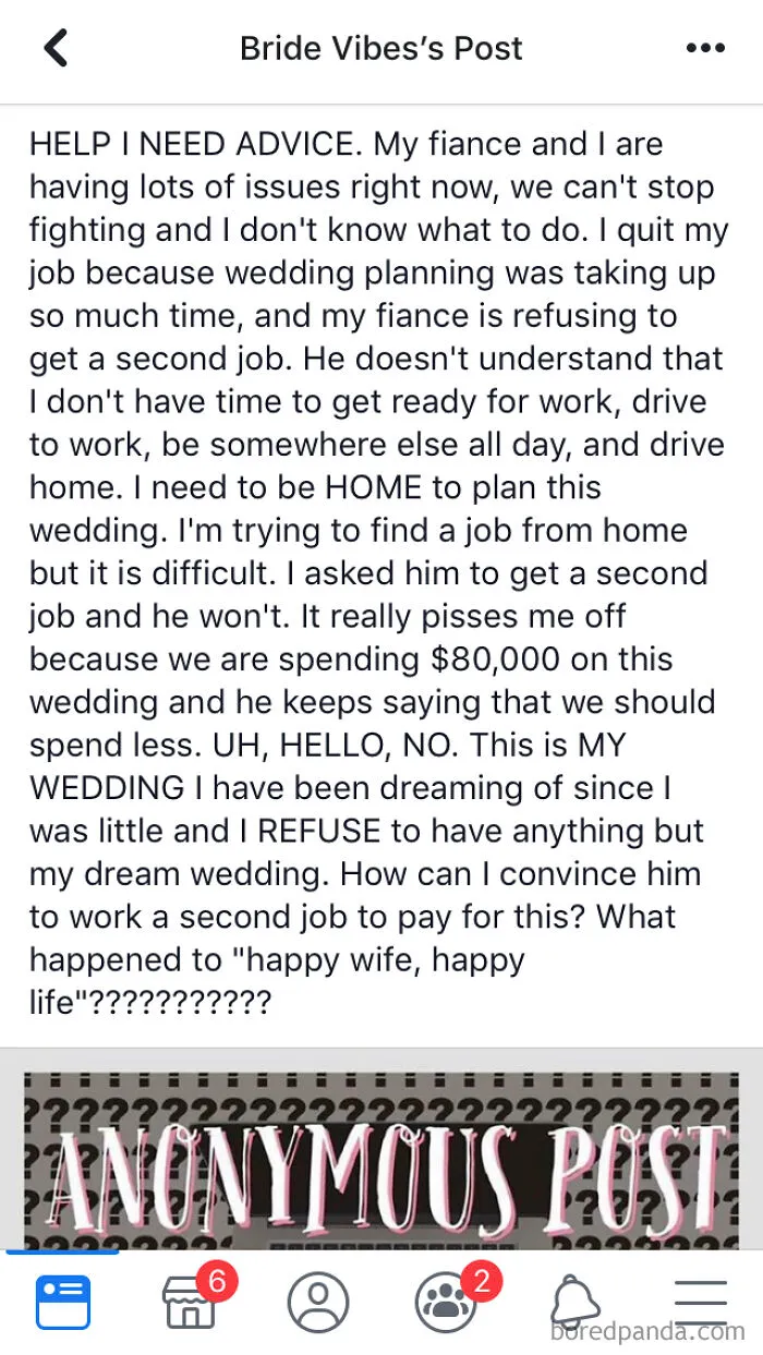 Fiancé Is In A Bridal Group On Facebook And Came Across This One