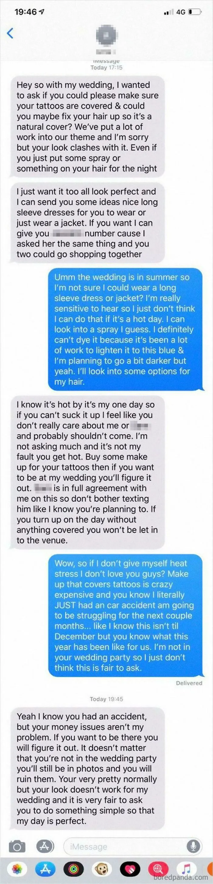Found This Bridezilla On Facebook. It Was Someone Who Had Been Trying To Get Along With The New Bride Because She Is Friends With Her Fiancé, But This Was The Last Straw: