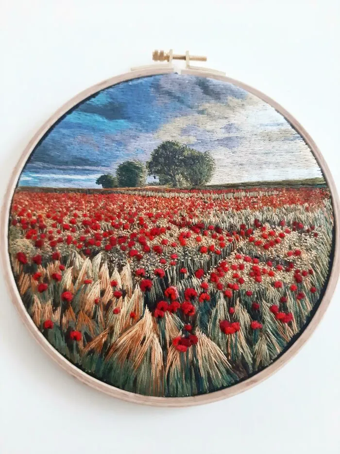 Mi nuevo trabajo, un campo de flores de amapola