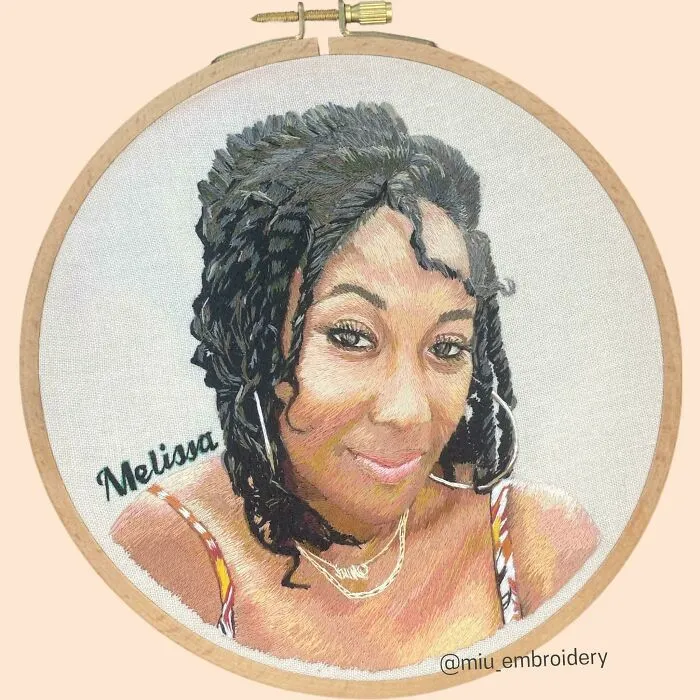 Portrait Embroidery On 7” Hoop