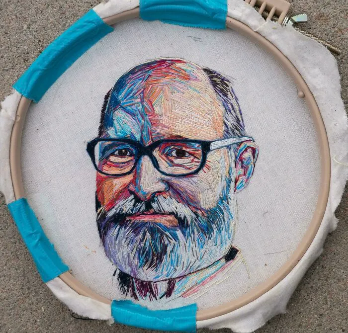 ¡Acabo de terminar un retrato conmemorativo para el tío de un amigo!