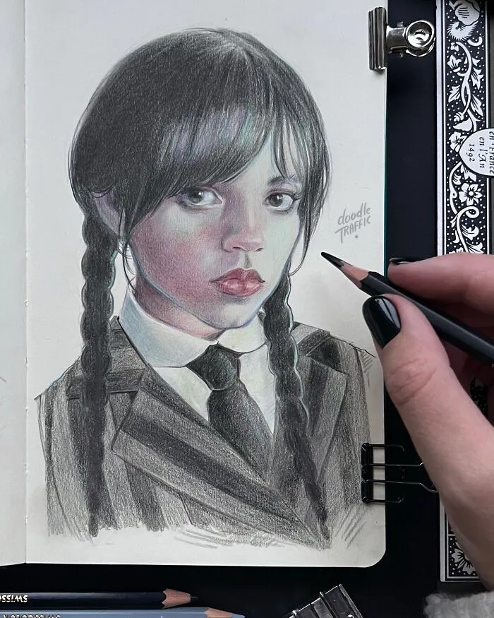 I Draw Portraits Of People And Movie Characters In My Sketchbook, And Here Are 32 Of My Best Works
