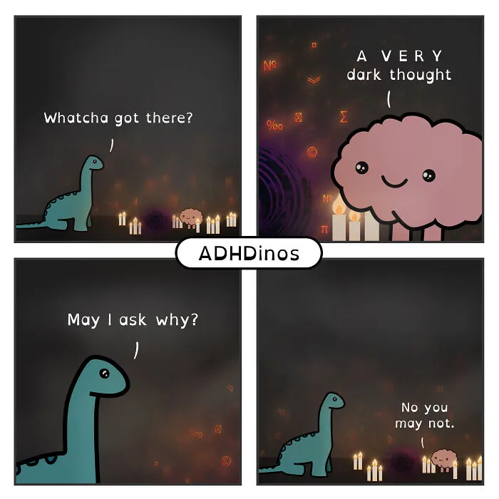 I Create Comics About What It’s Like Living With ADHD In Adulthood Through This Cute Dinosaur Character (30 New Pics)