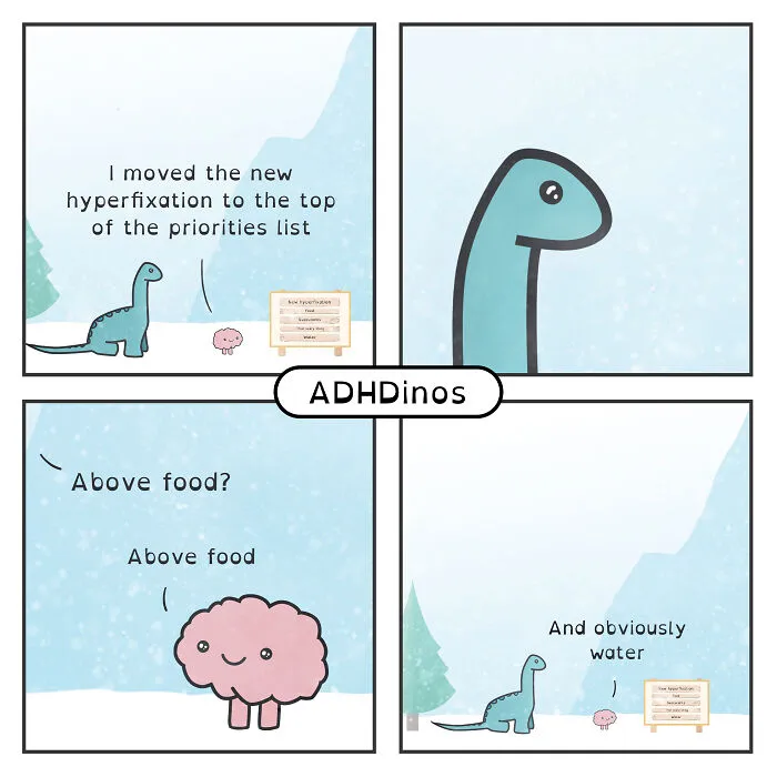I Create Comics About What It’s Like Living With ADHD In Adulthood Through This Cute Dinosaur Character (30 New Pics)