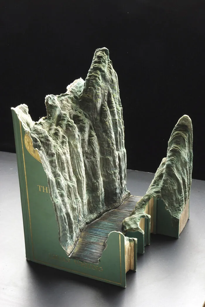 30 Stunning Landscapes That This Artist Created By Carving And Painting Old Books