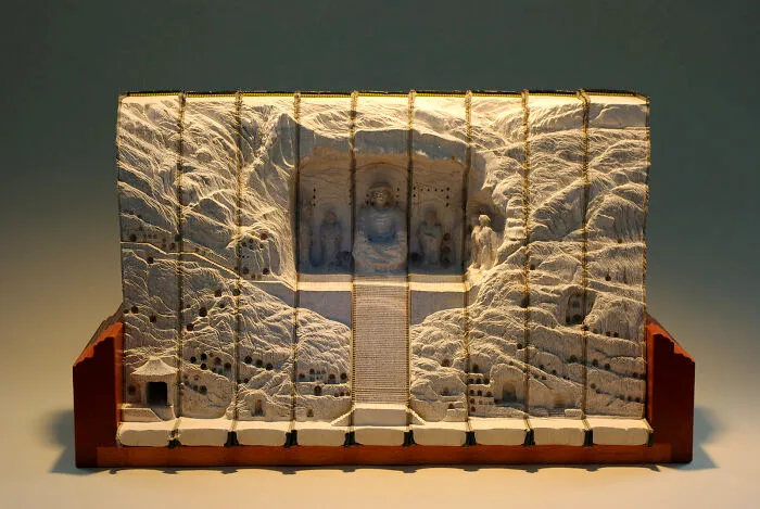 30 Stunning Landscapes That This Artist Created By Carving And Painting Old Books