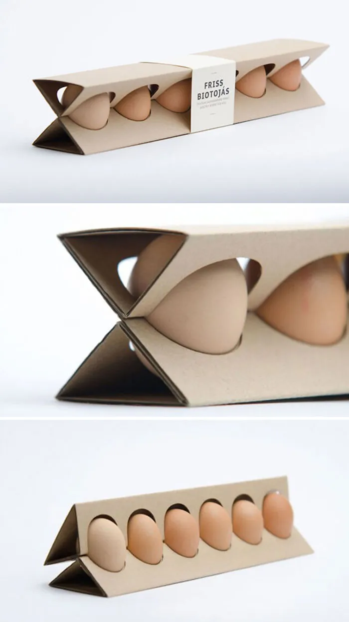 Paquete de huevos minimalista