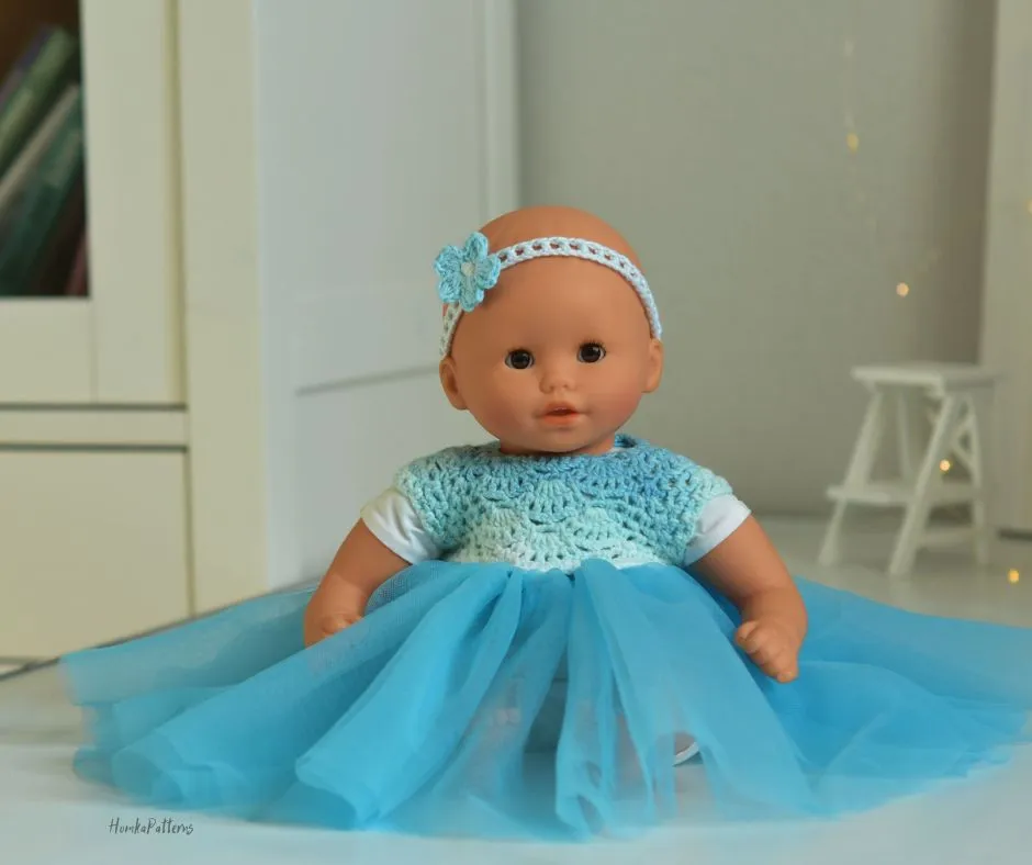 Сrochet Doll Dress Pattern For Corolle Doll And Waldorf Doll 12 Inches High
