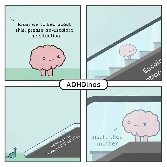 I Create Comics About What It’s Like Living With ADHD In Adulthood Through This Cute Dinosaur Character (30 New Pics)