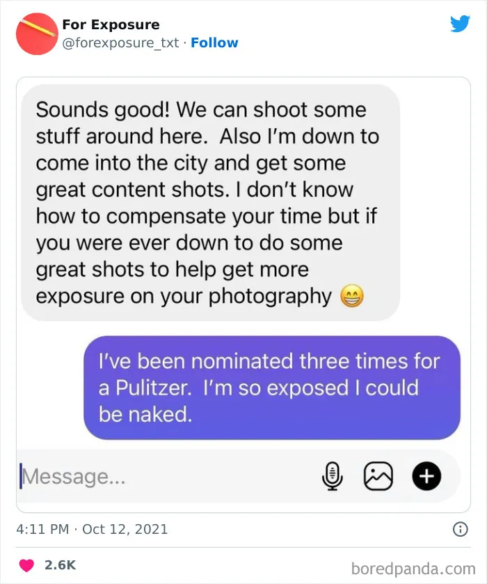 "For Exposure": 40 Screenshots Of Choosing Beggars Caught In Action When It Came To Paying For Services They Asked For