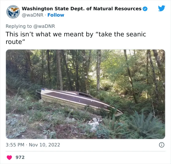 The Washington Department Of Natural Resources Twitter Has People In Stitches With These 41 Tweets