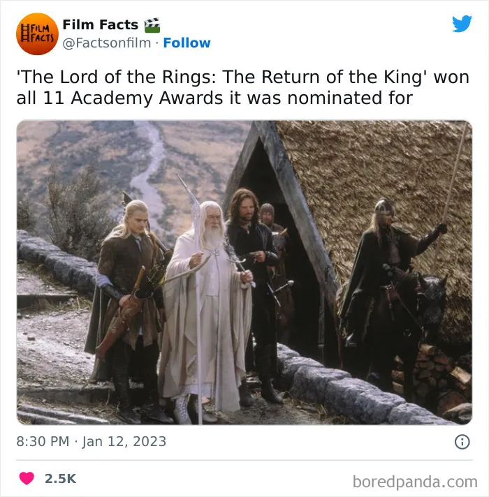 50 Surprising Movie Facts You Probably Didn't Know, As Shared On This Twitter Account (New Pics)