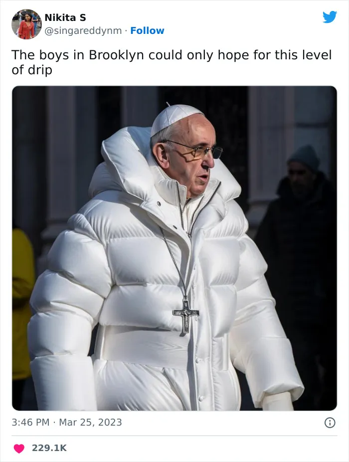 30 Of The Funniest Reactions And Memes To The Pope’s AI-Generated “Drip”