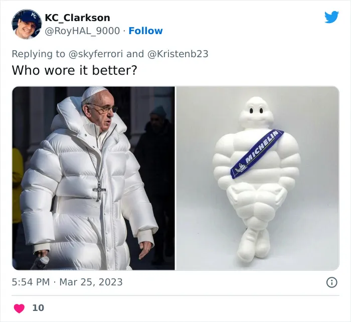 30 Of The Funniest Reactions And Memes To The Pope’s AI-Generated “Drip”