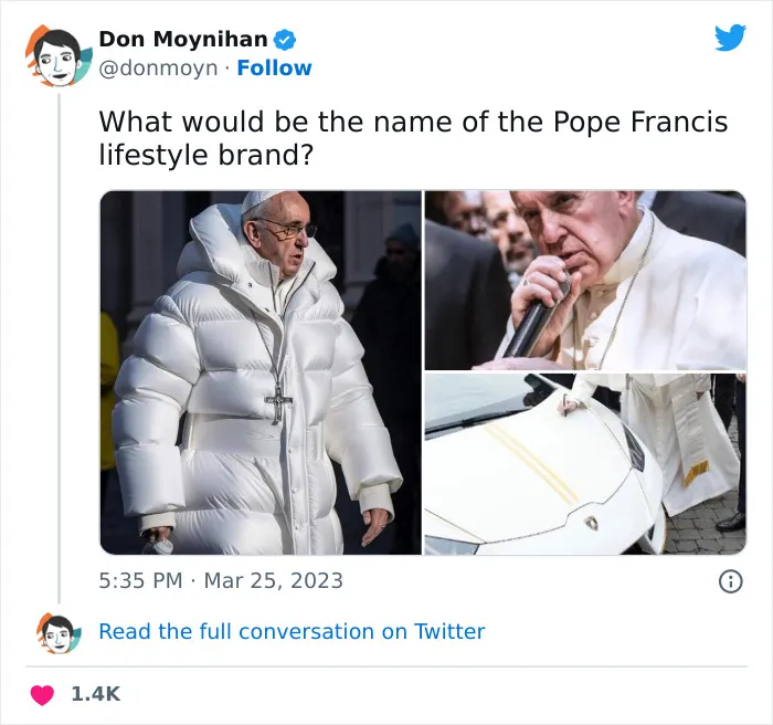 30 Of The Funniest Reactions And Memes To The Pope’s AI-Generated “Drip”