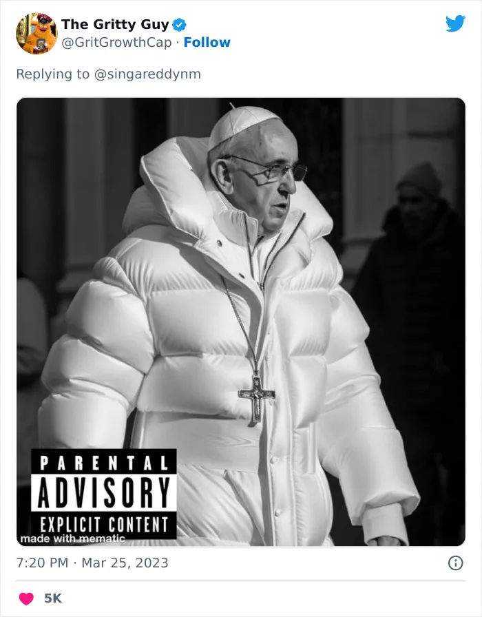 30 Of The Funniest Reactions And Memes To The Pope’s AI-Generated “Drip”