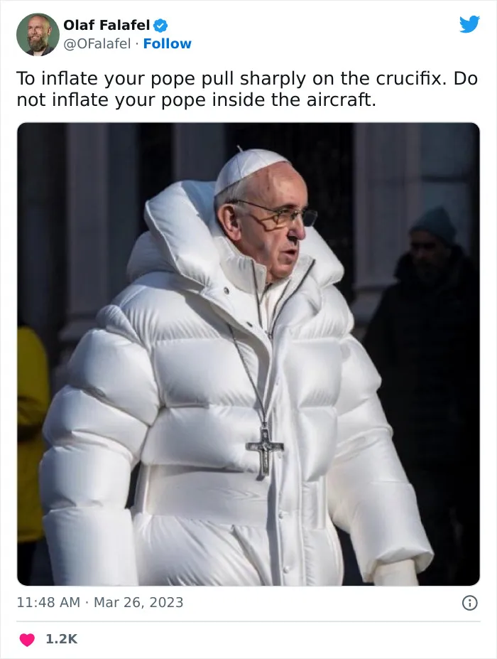 30 Of The Funniest Reactions And Memes To The Pope’s AI-Generated “Drip”