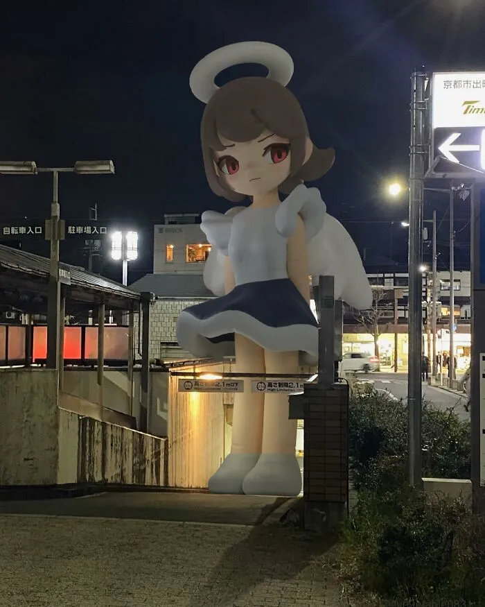 21 Giant Inflatable Female Anime Characters Digitally Placed In The City By This Japanese Artist Look Incredibly Realistic