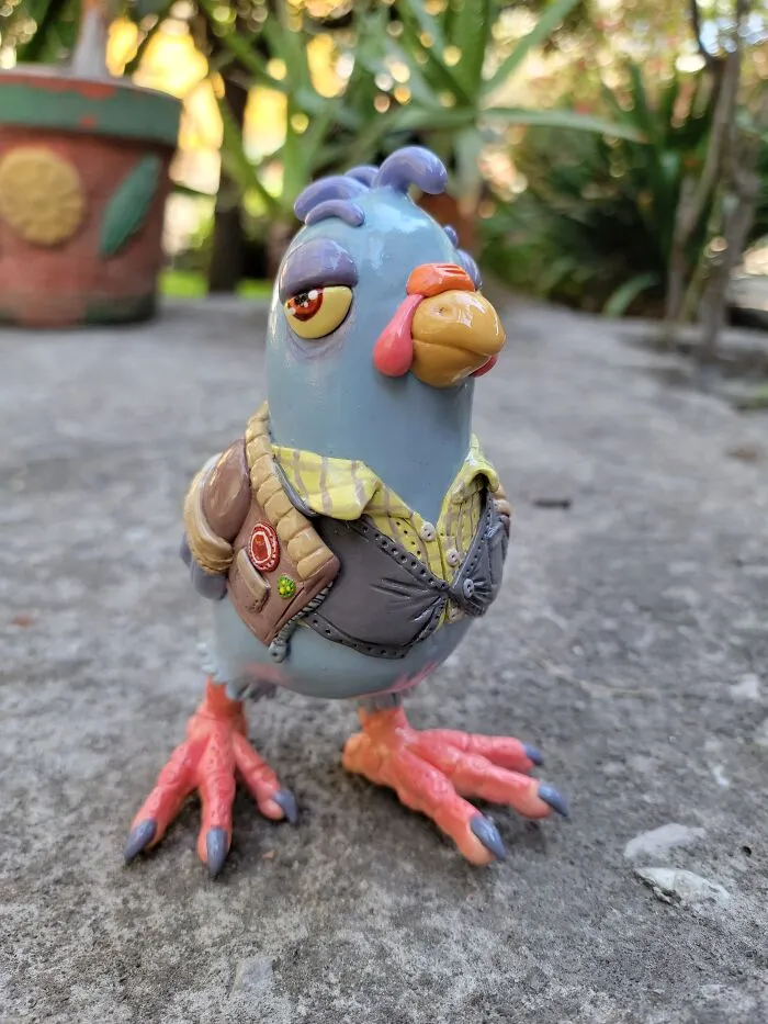 A Little Epoxy Clay Pigeon I Did Recently