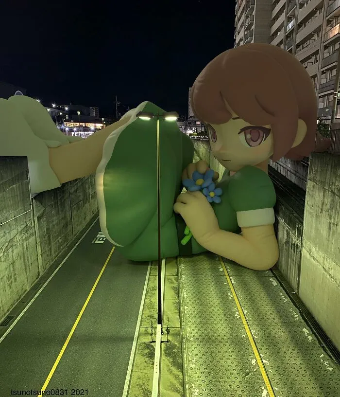 21 Giant Inflatable Female Anime Characters Digitally Placed In The City By This Japanese Artist Look Incredibly Realistic