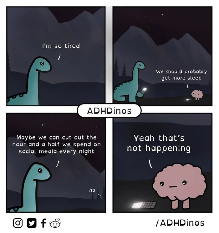 I Create Comics About What It’s Like Living With ADHD In Adulthood Through This Cute Dinosaur Character (30 New Pics)