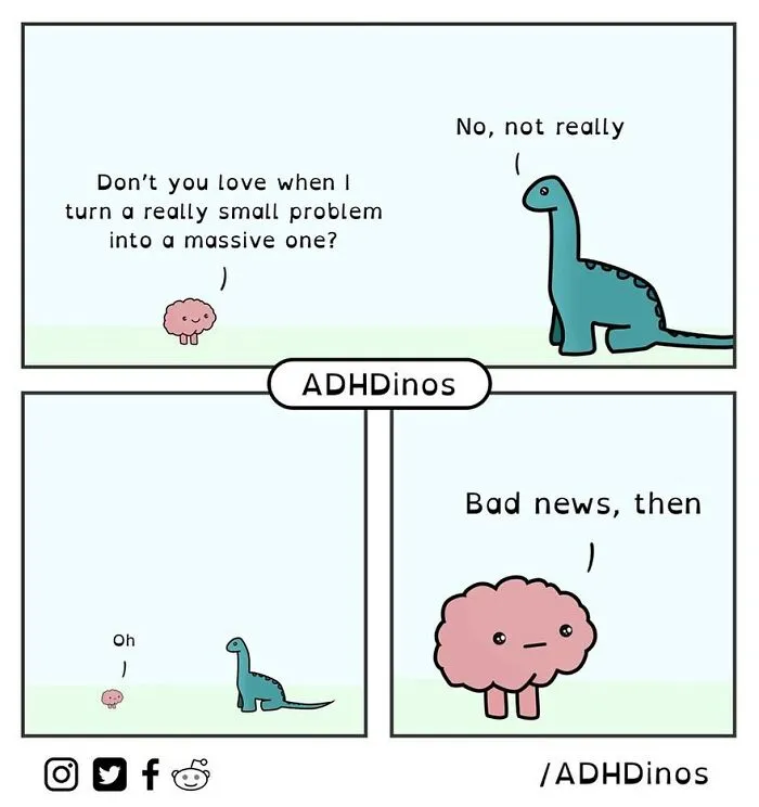 I Create Comics About What It’s Like Living With ADHD In Adulthood Through This Cute Dinosaur Character (30 New Pics)