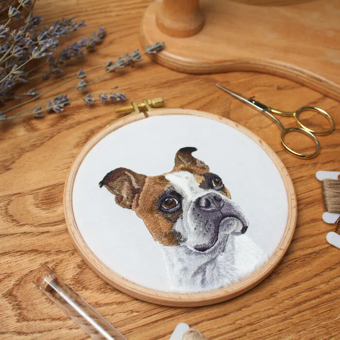 62 Lifelike Pet Portraits That I Create With The Help Of Embroidery