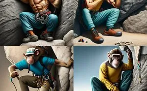 I Spent 1 Hour To Make This Illustration Of A Monkey Bouldring