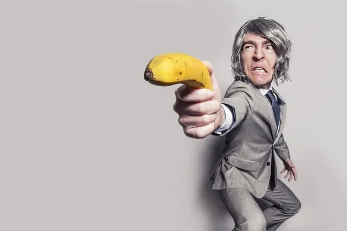 Business Man With A Banana
