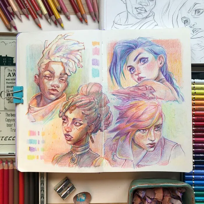 I Draw Portraits Of People And Movie Characters In My Sketchbook, And Here Are 32 Of My Best Works