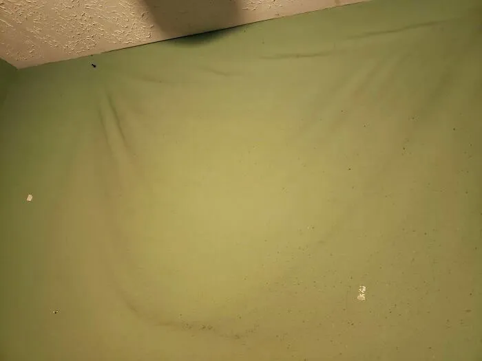 The Dust A Flag Left On My Wall, Makes It Look Like The Wall Is Fabric