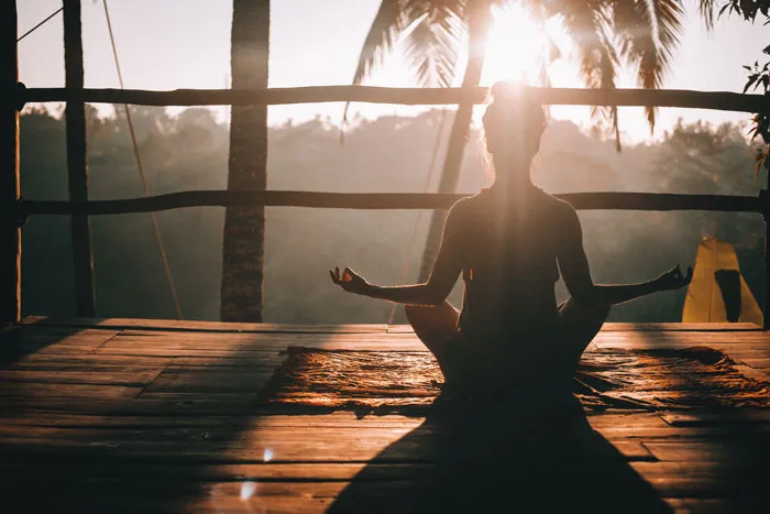Woman meditating