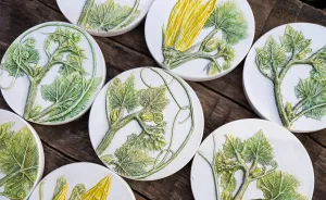 Botanical Wall Art With Pumpkin Leaves (11 Pics)