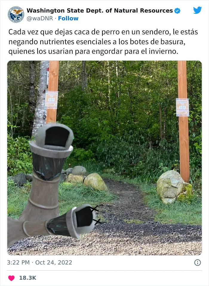 20 Divertidos tuits mostrando el lado gracioso del Departamento de Recursos Naturales